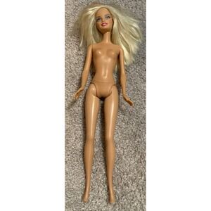 Barbie Medium Long Blonde Hair Blue Eyes NUDE 1999 Mattel 12"